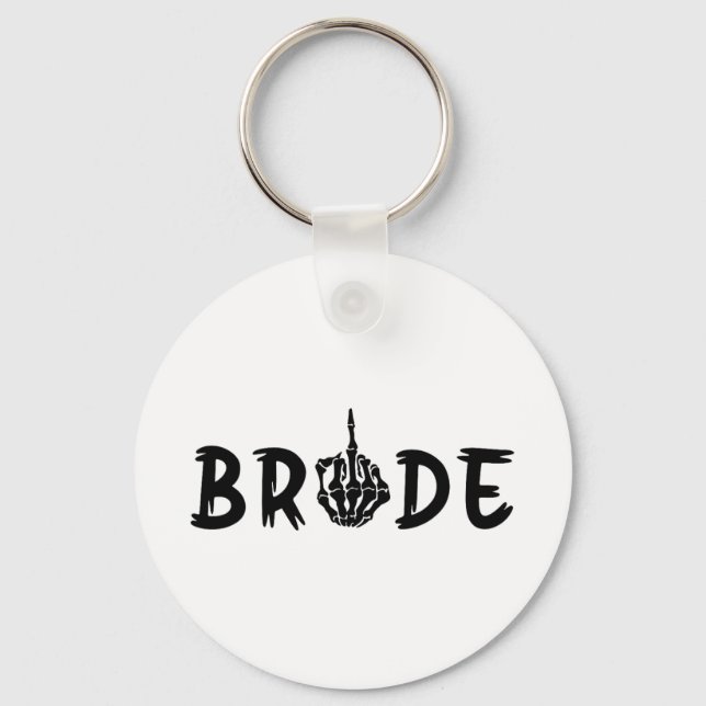 Llavero Boda de Halloween Novia Groom Skeleton hasta la mu (Anverso)
