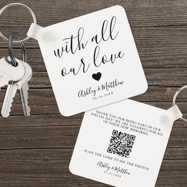 Llavero Boda de invitado de uso compartido de fotos (Photo Share Guest Wedding keychain )