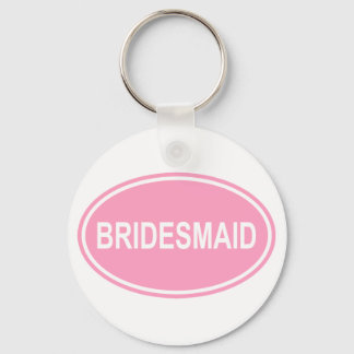 Llavero Boda de la dama de honor Oval Pink