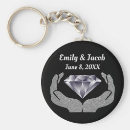 Llavero Boda de manos de diamantes Keychain