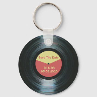 Llavero Boda De Música Vinyl Negra Salva El Anillo De Fech