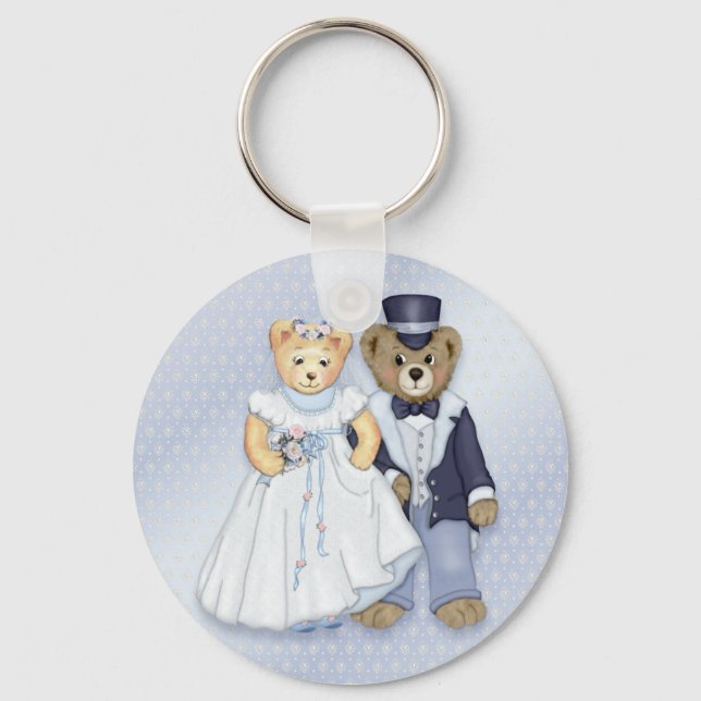 Llavero Boda de Oso de Teddy - Personalizar (Anverso)