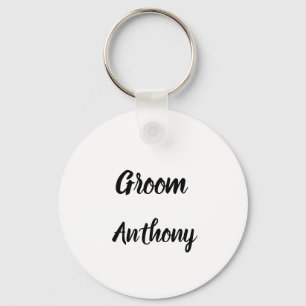 Llavero Boda de regalos de nombre personalizado de Groom G