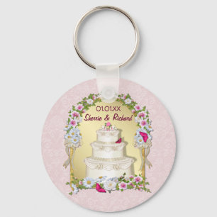 Llavero Boda de tarta floral