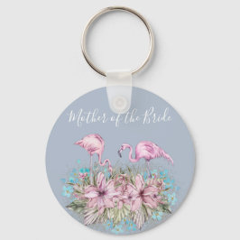 Llavero Boda Flamingos Tropical