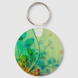 Llavero Boda floral de primavera moderna