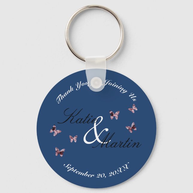 Llavero Boda Gracias Keepsake Butterflies (Anverso)