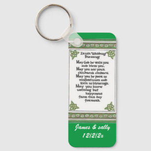 Llavero boda irlandés bendice personalizable clave de cade