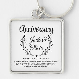 Llavero Boda moderna personalizada nombre de la pareja fec