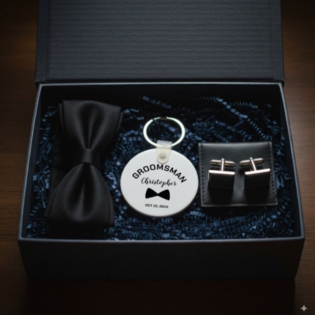 Llavero Boda personalizado de Groomsman moderno (Subido por el creador)