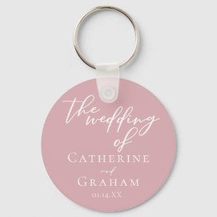 Llavero Boda personalizado rosado Rosa polvoriento