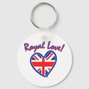 Llavero Boda real, amor real, corazón de Union Jack