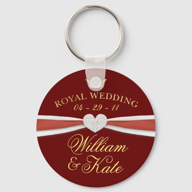 Llavero Boda Real - Regalos de William & Kate Keepsake (Anverso)