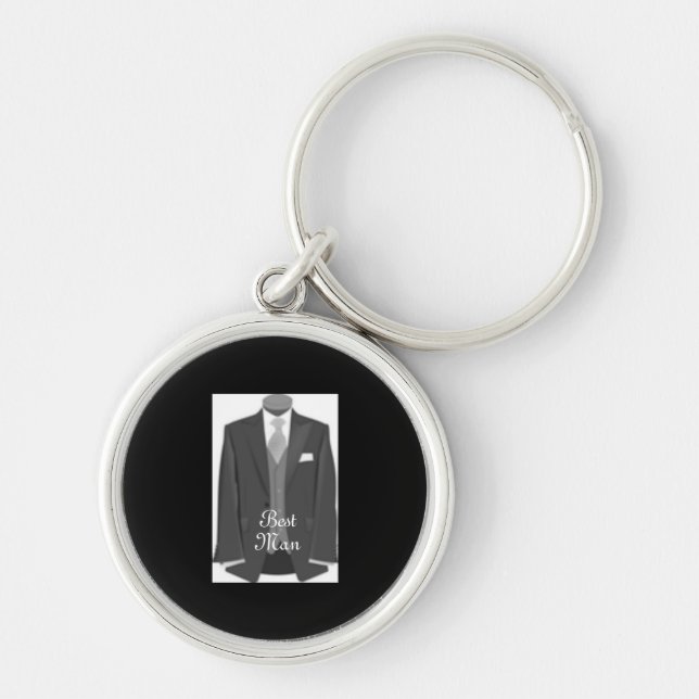 Llavero Boda Tuxedo Key Ring Best Man Keychain (Frente)