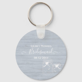 Llavero Bodas de frascos de mason de madera a la deriva az