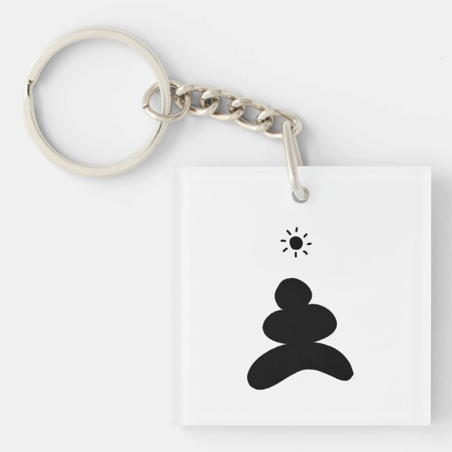 Llavero Boho abstract Stone and Sun (Frente)