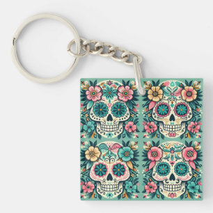 Llavero Boho Calaveras de Azúcar