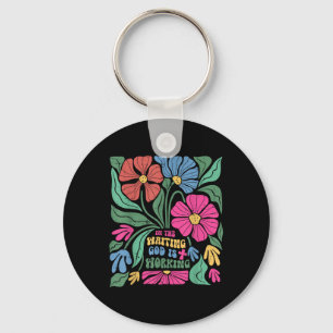 Llavero Boho Floral En La Esperanza Que Dios Está Trabajan