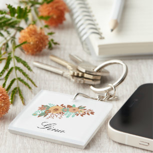 Llavero Boho Floral Moderno