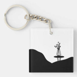 Llavero Boho Flower pot on table