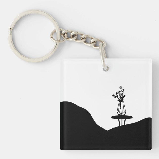 Llavero Boho Flower pot on table (Frente)