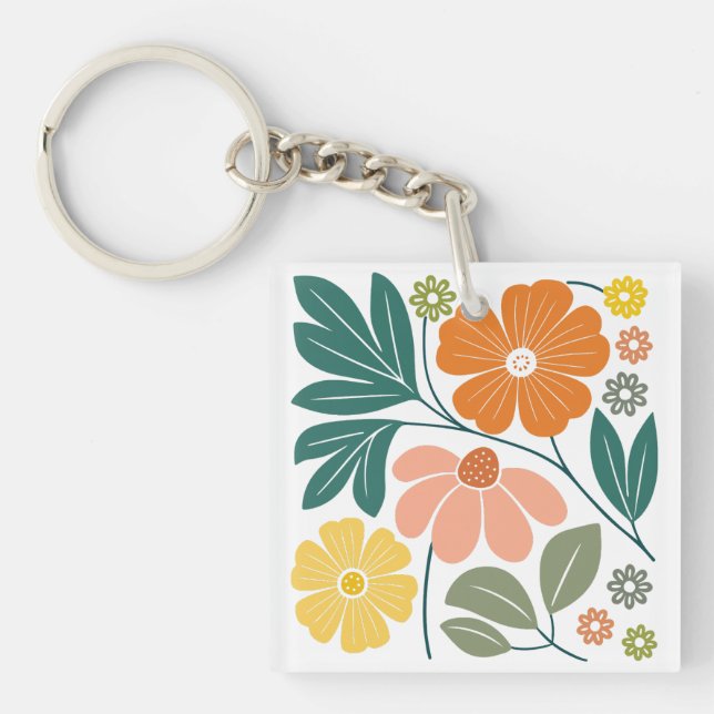 Llavero Boho Flowers (Frente)