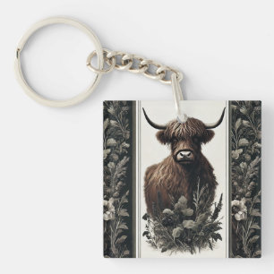 Llavero Boho Highland Cow