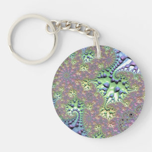 Llavero Boho Hippie Groovy Brillante Colorido Arcoíris Fra