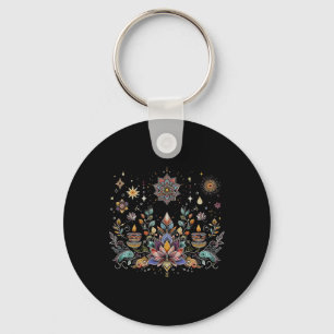Llavero Boho Lotus Star Mandala Espiritual, Amante del Yog