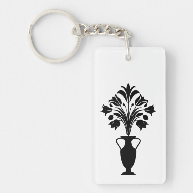 Llavero Boho Mid Century Flower Pot (Frente)