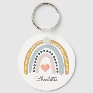 Llavero Boho Rainbow, Chica personalizado