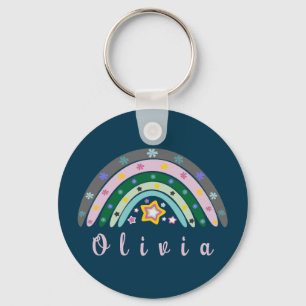 Llavero Boho Rainbow Trendy con nombre personalizado