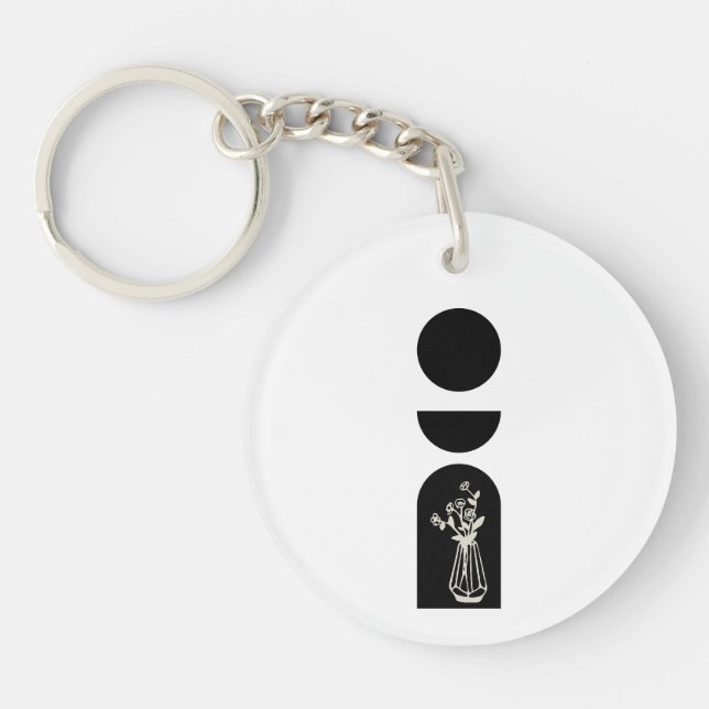 Llavero Boho Sun Moon Flower Pot boho bohemian (Frente)