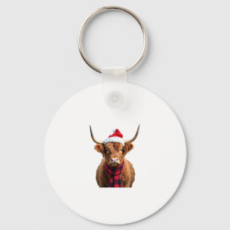 Llavero Boho Xmas Christmas Highland Cow T-Shirt (3)