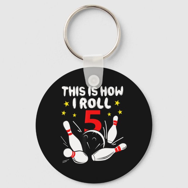 Llavero Bola de 5 años así es como hago el quinto cumpleañ (Anverso)