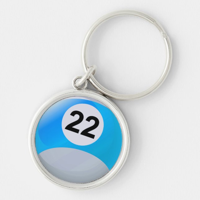 Llavero Bola de billar del número 22 (Frente)