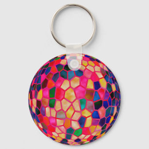 Llavero Bola de cristal que brilla intensamente roja clara