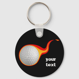 Llavero bola de golf en llamas