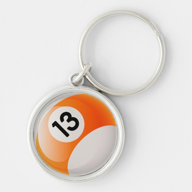 Llavero Bola de los billares 13 (Frente)
