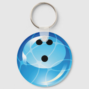 LLAVERO BOLA DE RETRO AZUL BOWLING
