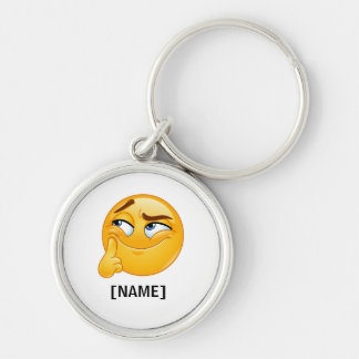 Llavero Bolas de Golf Emoji Divertido y Pensativo Cara Son