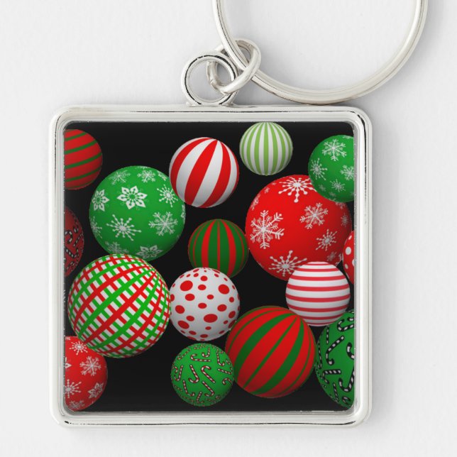 Llavero Bolas de Navidades 3D (Frente)