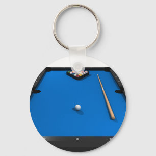 Llavero Bolas de piscina en la tabla de billares del