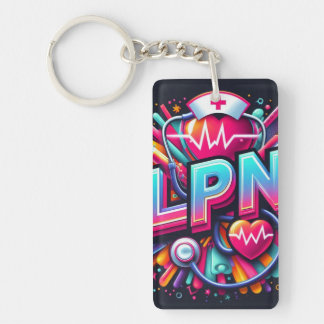 Llavero Bold and Colorful Nurse Graphic Neon Pop Art