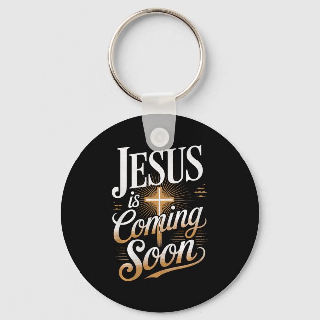 Llavero Bold Jesus Is Coming Soon Christian Apparel Premiu (Anverso)