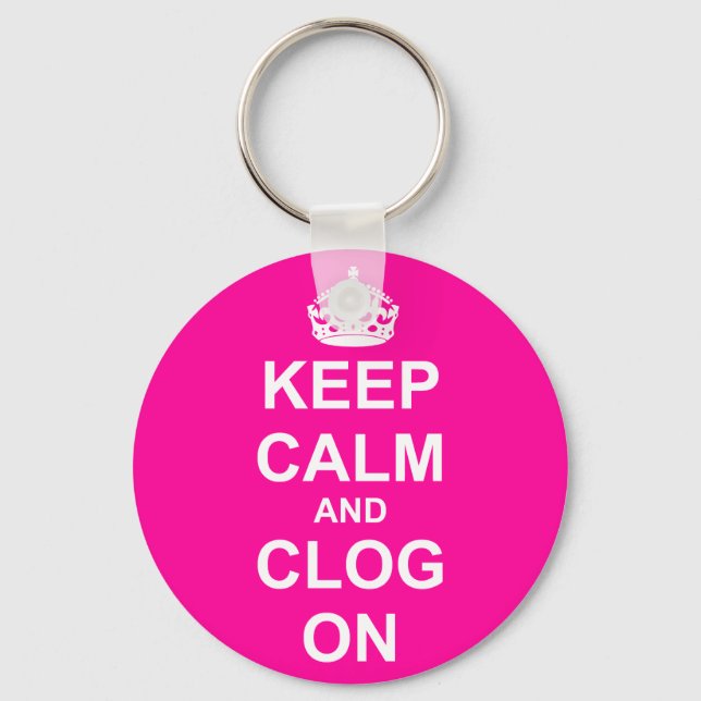 Llavero Bold Keep Calm and Clog On (Anverso)