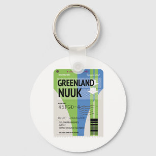 Llavero boleto de viaje a Nuuk Groenlandia