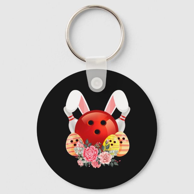 Llavero Boliche Semana Santa Bunny Egg Flowers Pascha Bow (Anverso)