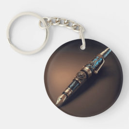 Llavero Bolígrafo de fuente de fantasía estilo Steampunk f