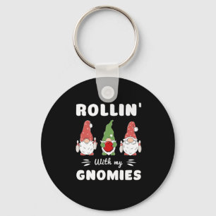 Llavero Bolling Rollin' Con Mis Gnomies Funny Gnome Premiu